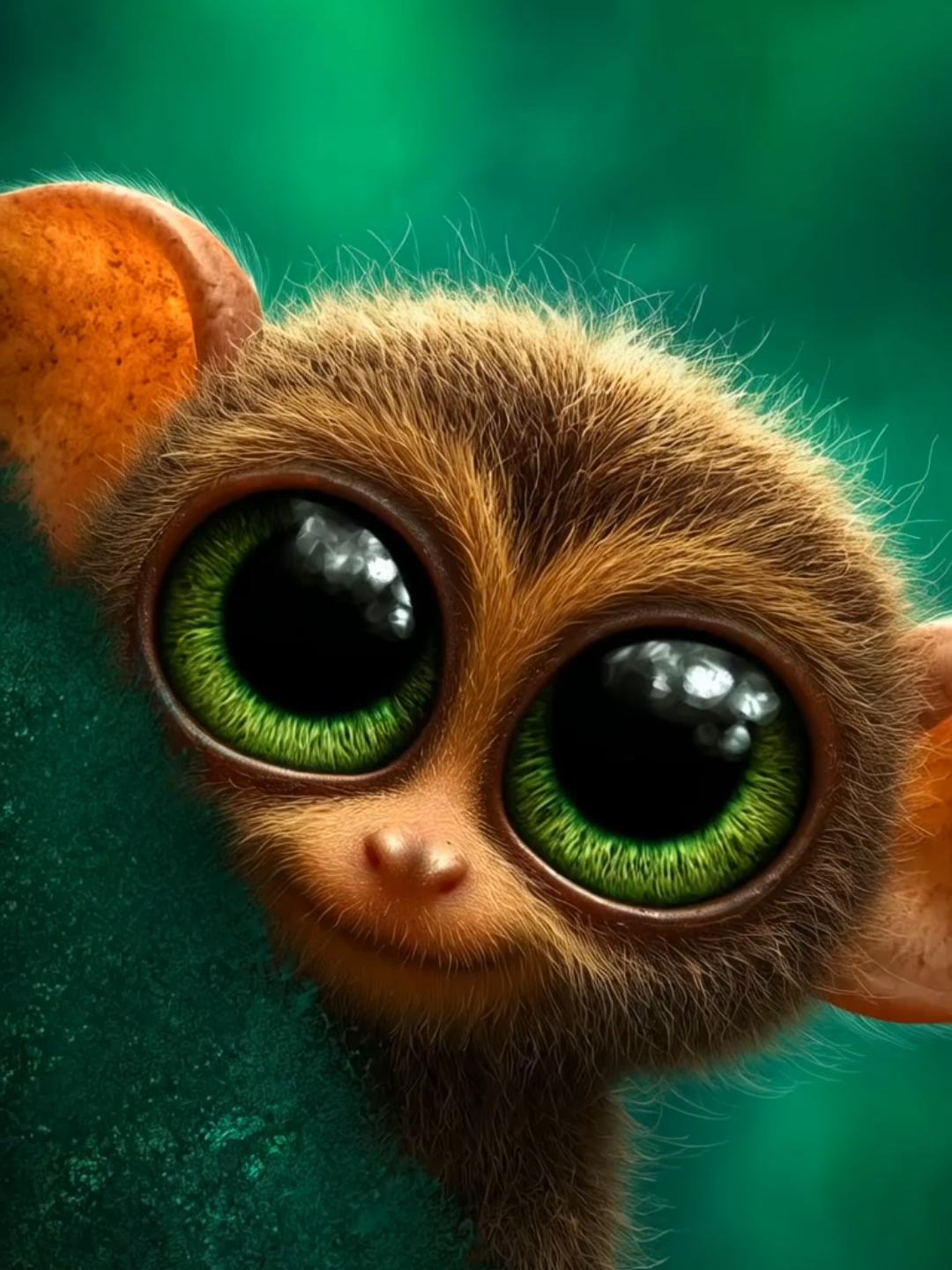 Live Wallpaper | Silly Little Monkey #cutemonkey #livewallpaper #tarsier #funnyanimal #funnymonkey #cartoonstyle #bigeyes #adorable #tongueout #cheeky #aivideo #phonewallpaper #fyp