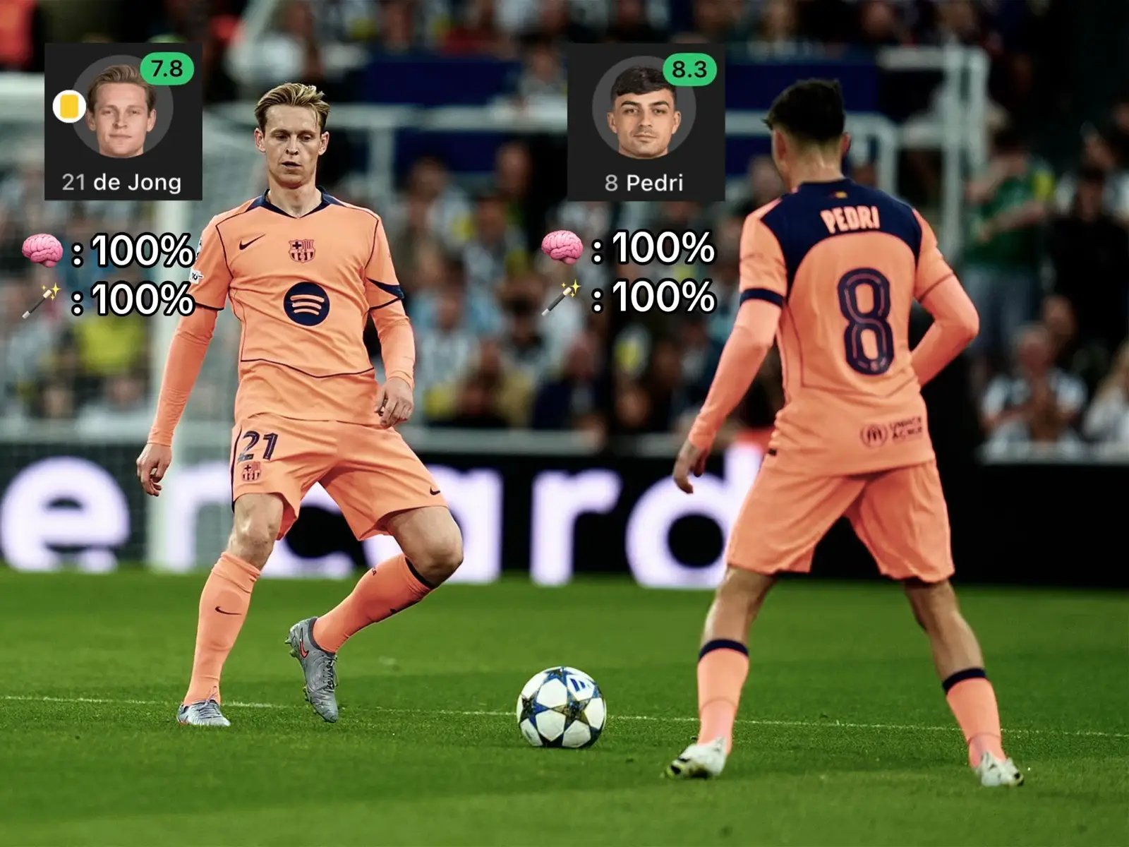 What a masterclass from both vs Newcastle. Maestro 🧠🪄 #pedri #frenkiedejong #fcbarcelona #ucl #foryou 