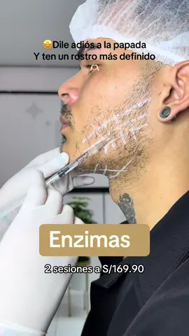 lipopapada Aplicación de enzimas que actúan en la grasa localizada de la papada, ayudando a remodelar y definir el rostro #perfilamientofacial #enzimas#papada#peru 📲955258636
