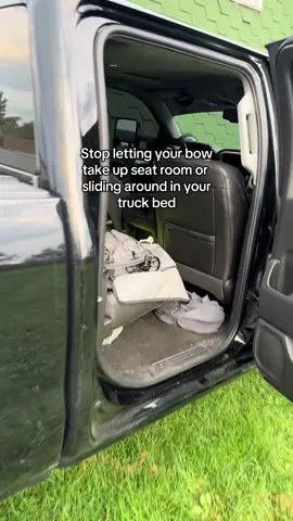 Get yourself a bow buddy to free up space in your truck and keep your bow protected #hunting #whitetail #bowhunting #bowbuddy 