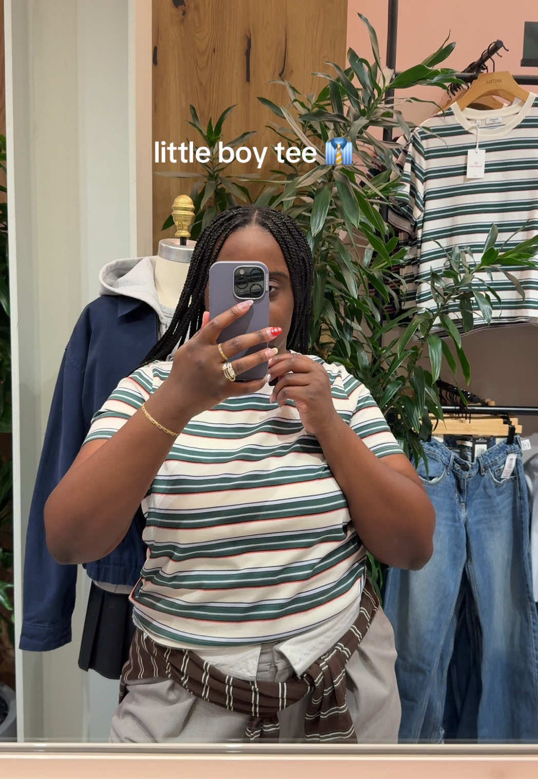 loving what’s happening with the double stripe action  #fashiontiktok #howtostyle #howtowear #artizia #teeshirt #babytee #fallbasics #basicstyle #basics #casualoutfits 