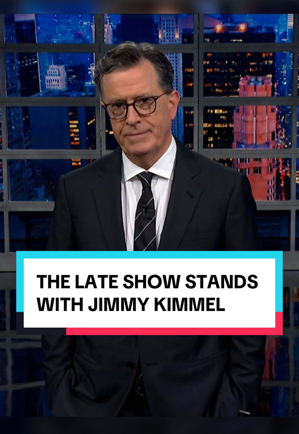 The Late Show stands with Jimmy Kimmel and his staff. #StephenColbert