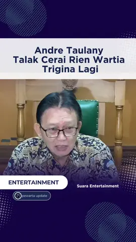 Komedian Andre Taulany kembali mengajukan permohonan cerai talak terhadap istrinya, Rien Wartia Trigina atau Erin, ke Pengadilan Agama Jakarta Selatan. Permohonan cerai ini dikonfirmasi oleh juru bicara Pengadilan Negeri Jakarta Selatan, Abid, yang menyatakan permohonan tersebut masuk daftar pada 12 September 2025. Sidang perdana dengan agenda mediasi akan digelar pada Rabu, 24 September 2025. CNN Indonesia #fyp #andretaulany #rienwartiatrigina #talak #entertainment 