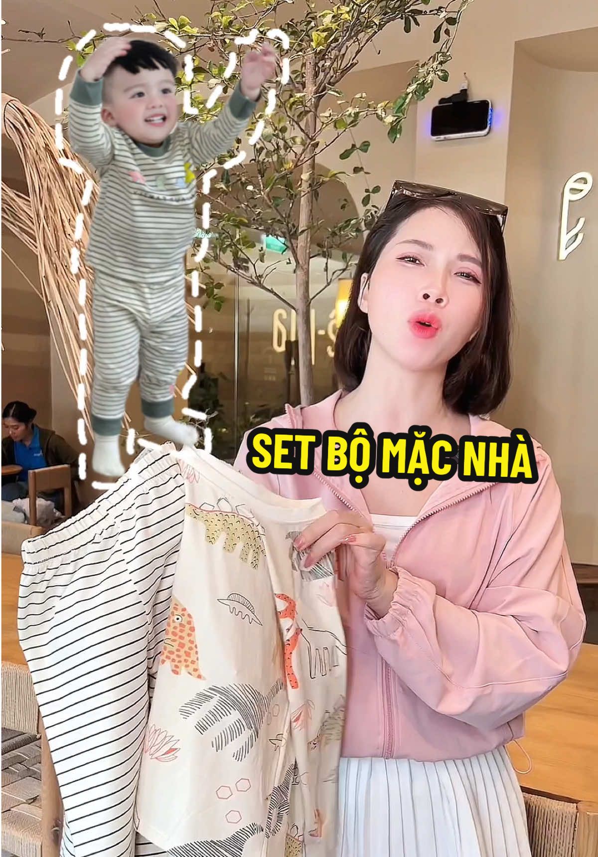 Set bộ mặc nhà cho bé yêu  #cohuereview #setbomacnhachobe #setbohoathinh #setbothudongchobe 