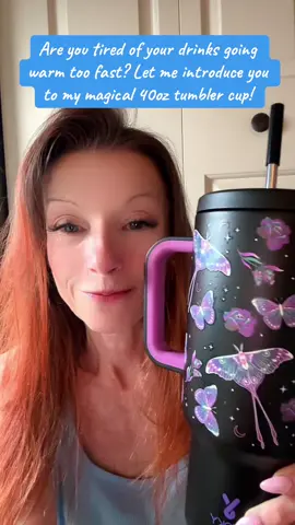 MEOKY 40oz tumbler cup, leakproof, keeps drinks cold or hot for 24 hours! Stainless steel@meoky shop #leakprooftumbler #40oztumblerwithhandle #stainlesssteeltumbler #hotorcold #tumblertok 