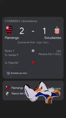 Deu Mengão! Bora garantir a semi em La Plata! Mengooooo!!! ❤️🖤 #Flamengo #Libertadores #GloriaEterna 