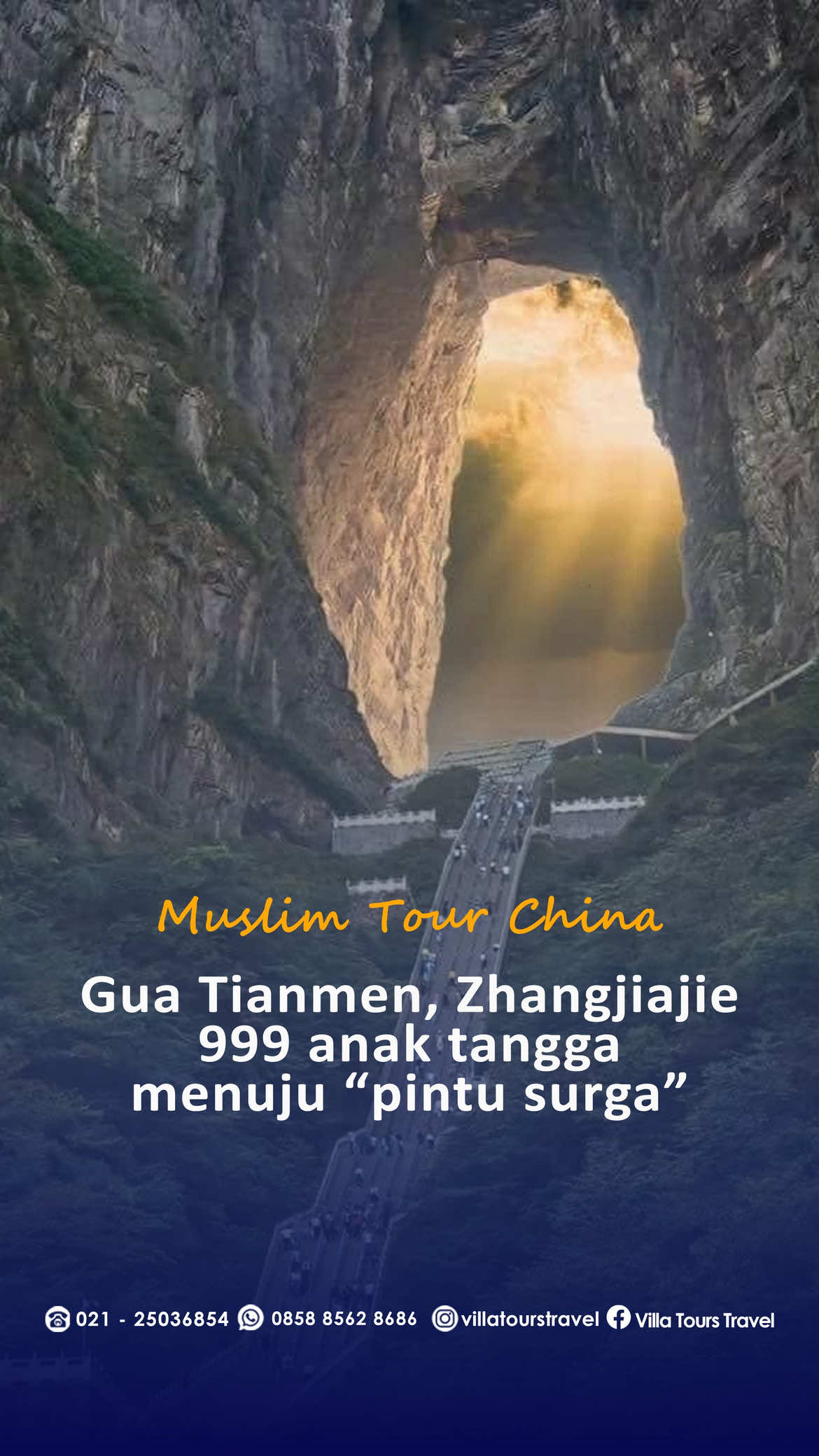 ✨ Naik 999 anak tangga menuju langit! Pintu Surga di Zhangjiajie, China, bukan sekadar destinasi… tapi pengalaman luar biasa yang bikin kamu merasa ada di dunia lain 🌄✨ Dari kabel gantung terpanjang di dunia, hingga tangga menantang yang membawa ke “gerbang surga”… semuanya siap bikin perjalananmu tak terlupakan. 🚠⛰️ 👉 Jadi, berani coba menaklukkan Pintu Surga ini? #Zhangjiajie #PintuSurga #ChinaTravel #ExploreChina #HiddenParadise #TravelGoals #BucketListTrip #WonderfulChina