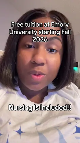 Emory University in Atlanta, Georgia just announced that they are doing free tuition for undergraduate degrees. This will be open to domestic undergraduate students enrolled in Emory College of arts and sciences, Oxford College, BBA and undergrad nursing programs. #nursing #nursingschool #nursingstudent #scholarship #free 