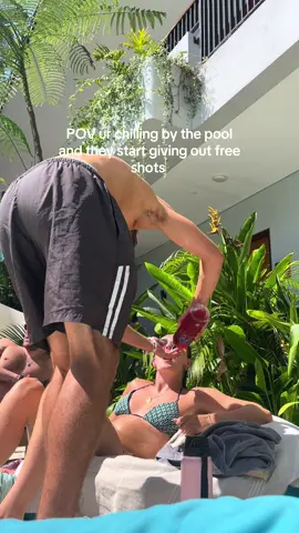 Lay day by the pool and free shots ?? What could be better #free #shot #pool #hostel 