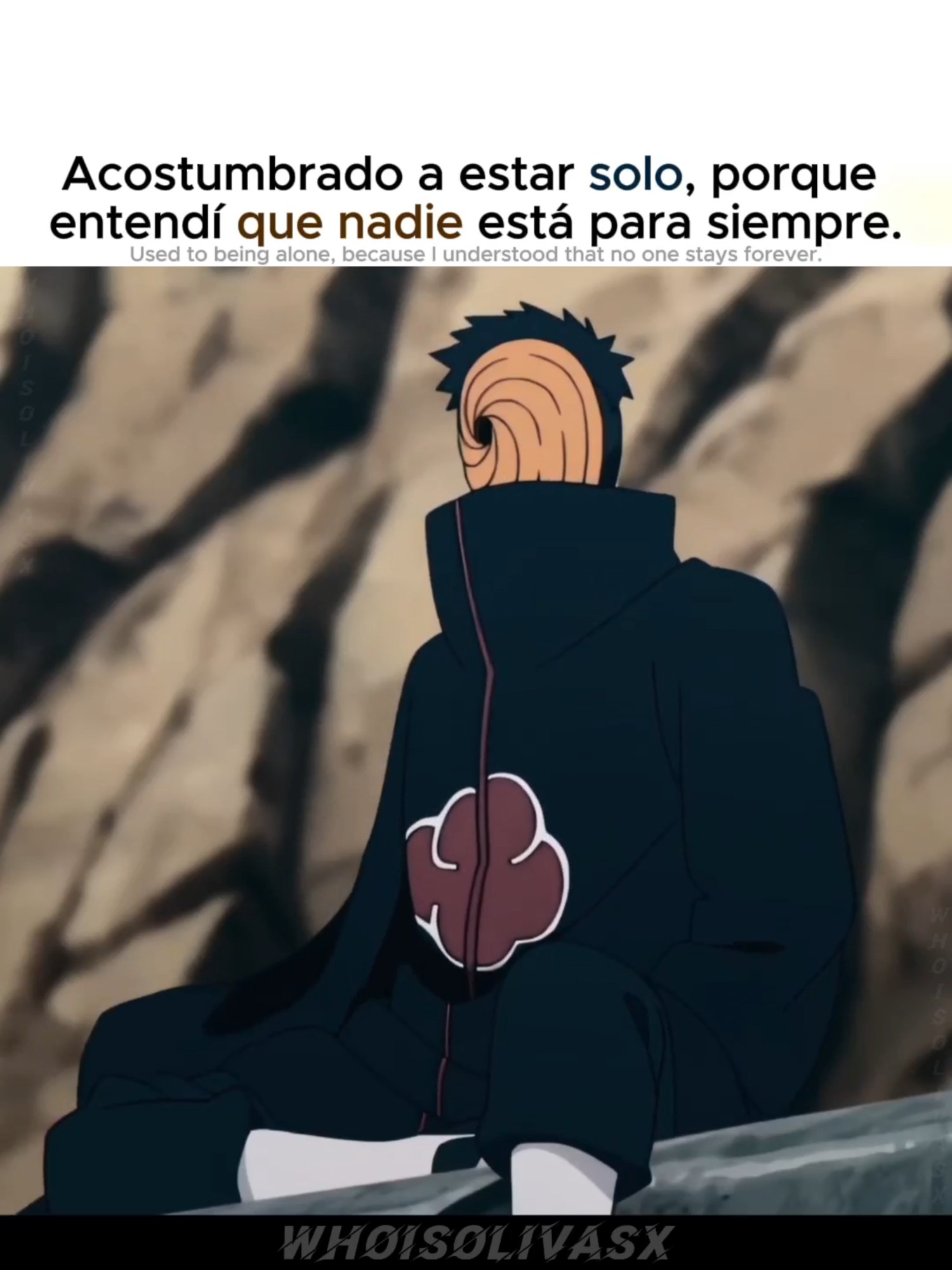 ... . . Sígueme en IG para más contenido diario: @whoisolivasx . . #frases #whoisolivasx #reflexion #naruto #obito