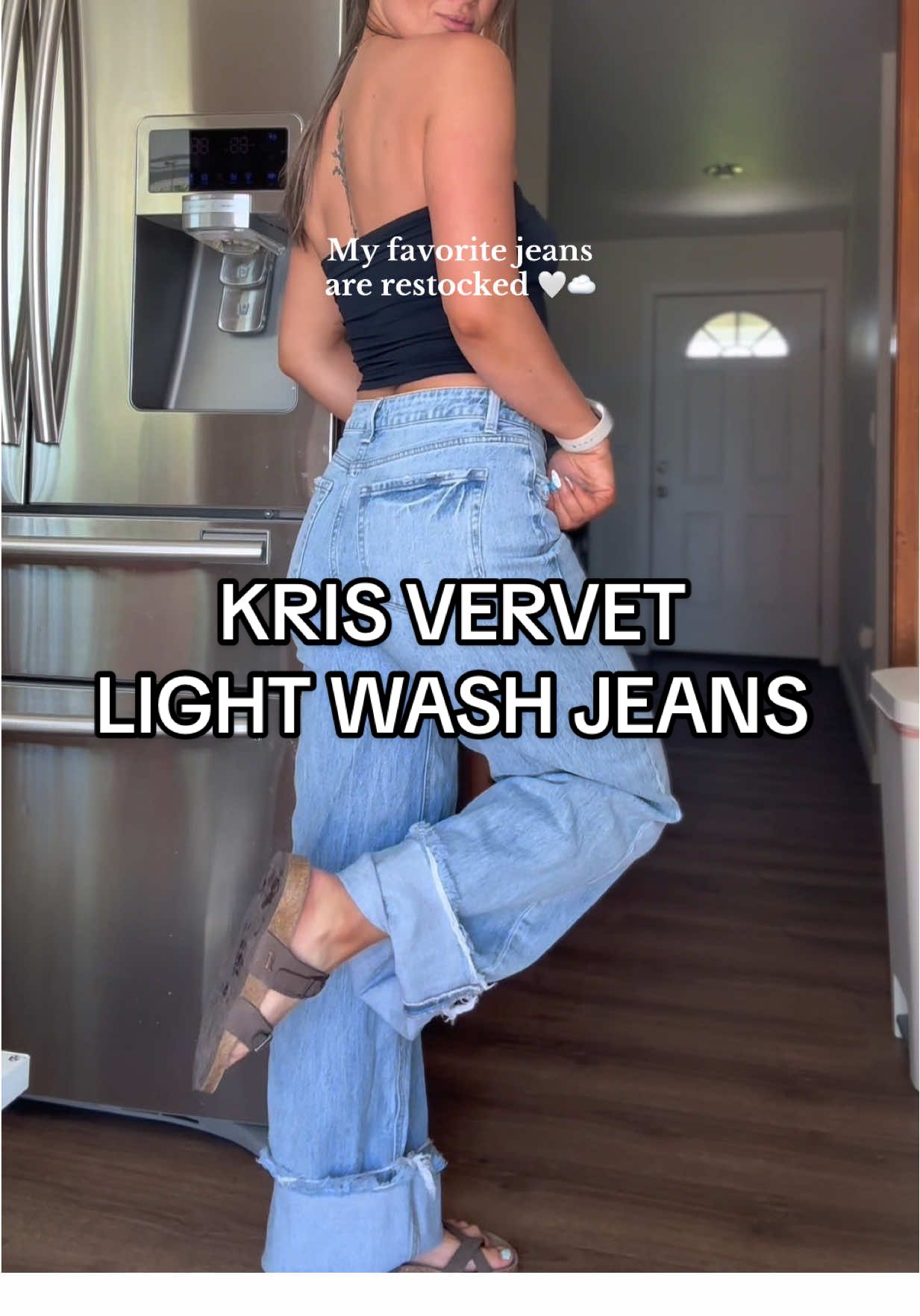 My favorite jeans are restocked! I'm 5'5 , 135 lbs and I got a size 26 🤍
