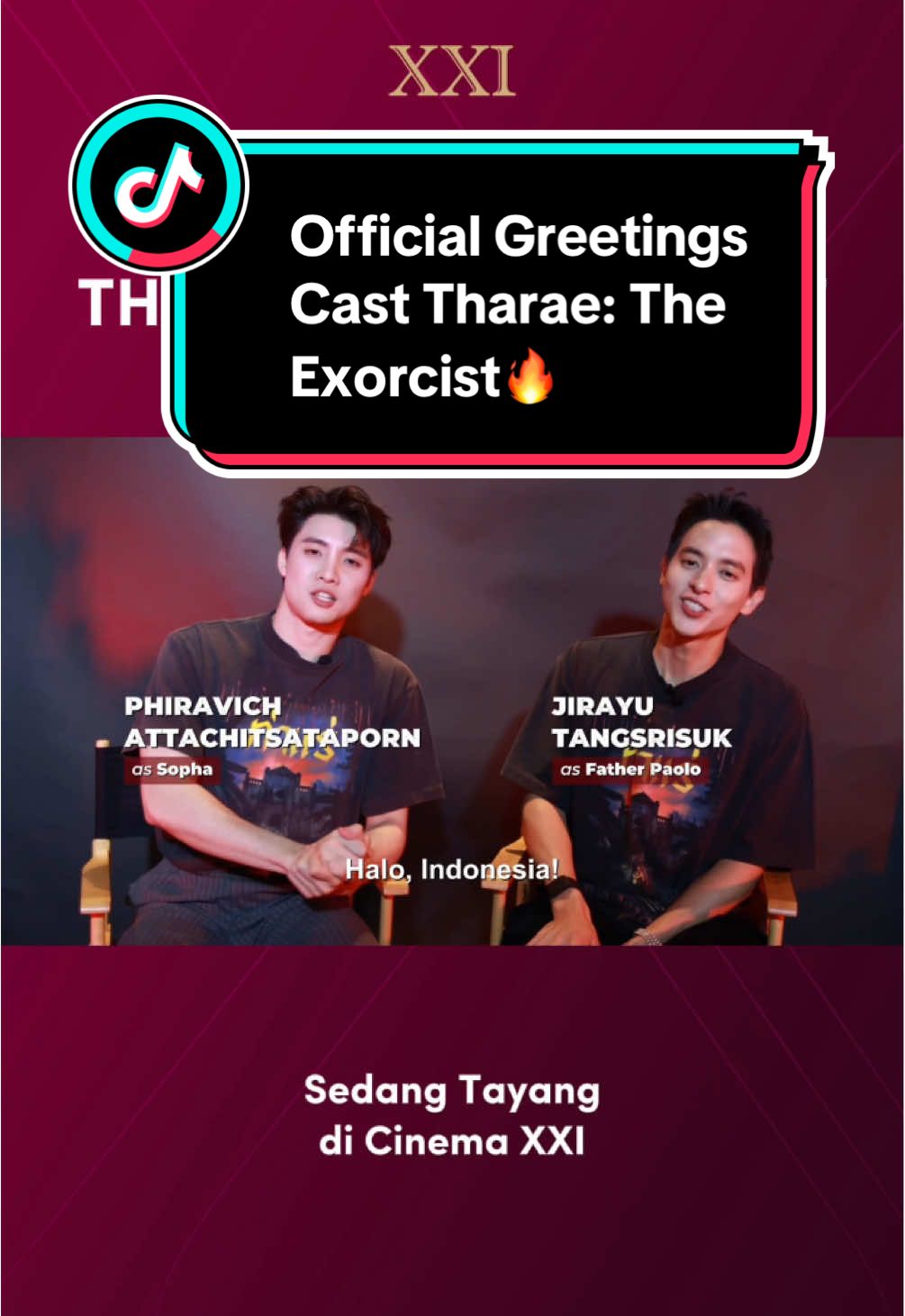 Mumpung udah tayang, langsung otw nonton Tharae: The Exorcist hari ini di XXI! Langsung aja pesen tiketnya di aplikasi m.tix! #TharaeTheExorcist #Tharae #LebihASIK #NontonASIKdiXXI #JirayuTangsrisuk 