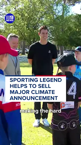 The Australian test cricket captain has been called in for duty by the federal government, hoping to make the hard sell on its major climate announcement. #9News