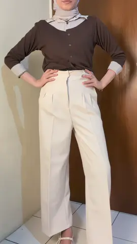 cocok sekali buat mix and match tema clean outfit #oropants #loosepants #highwaistpants #OOTD 