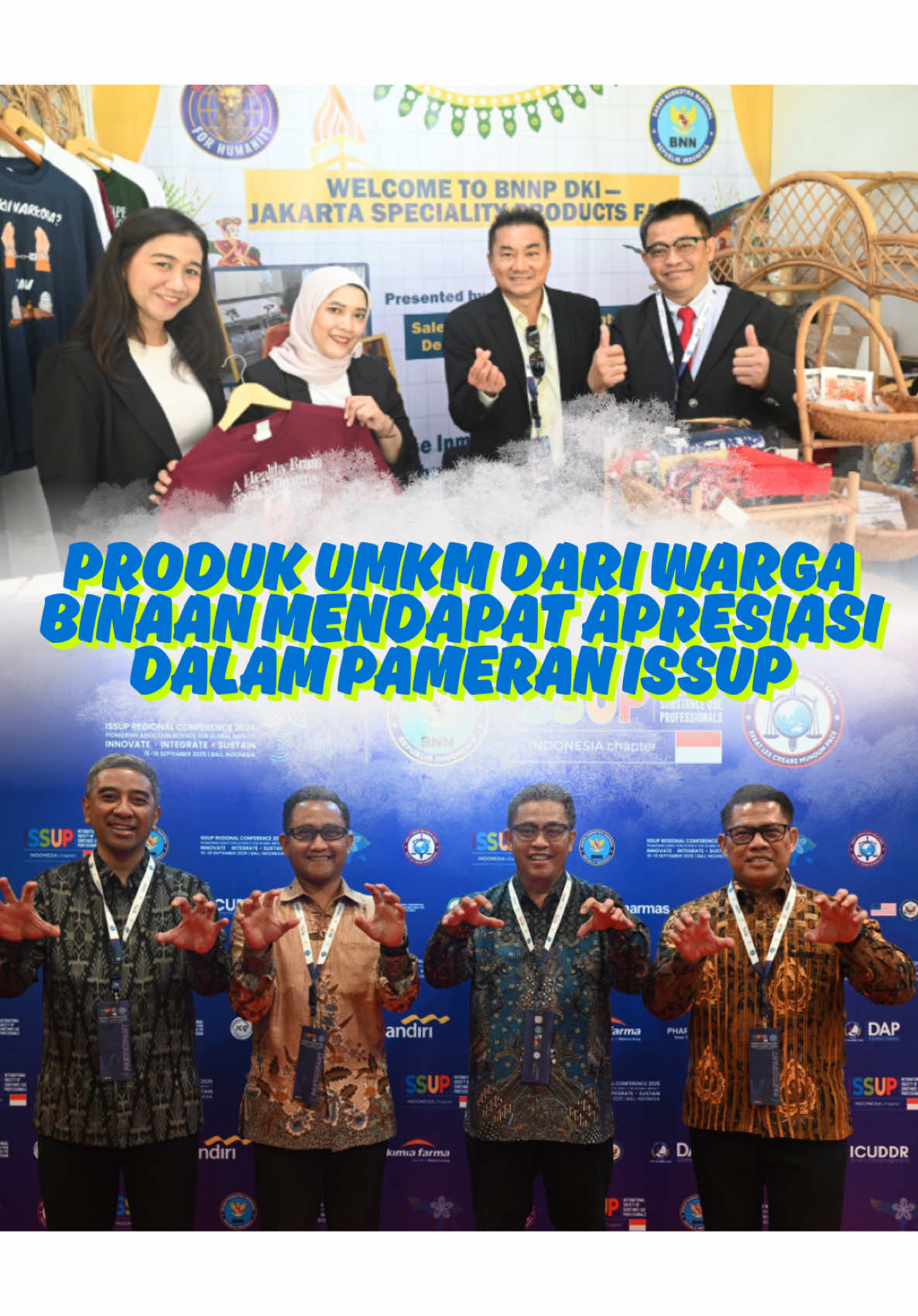 Produk UMKM warga binaan mendapat apresiasi dalam pameran ISSUP Regional Conference 2025. Pengakuan ini menjadi bukti bahwa karya warga binaan memiliki nilai dan layak mendapat ruang di masyarakat