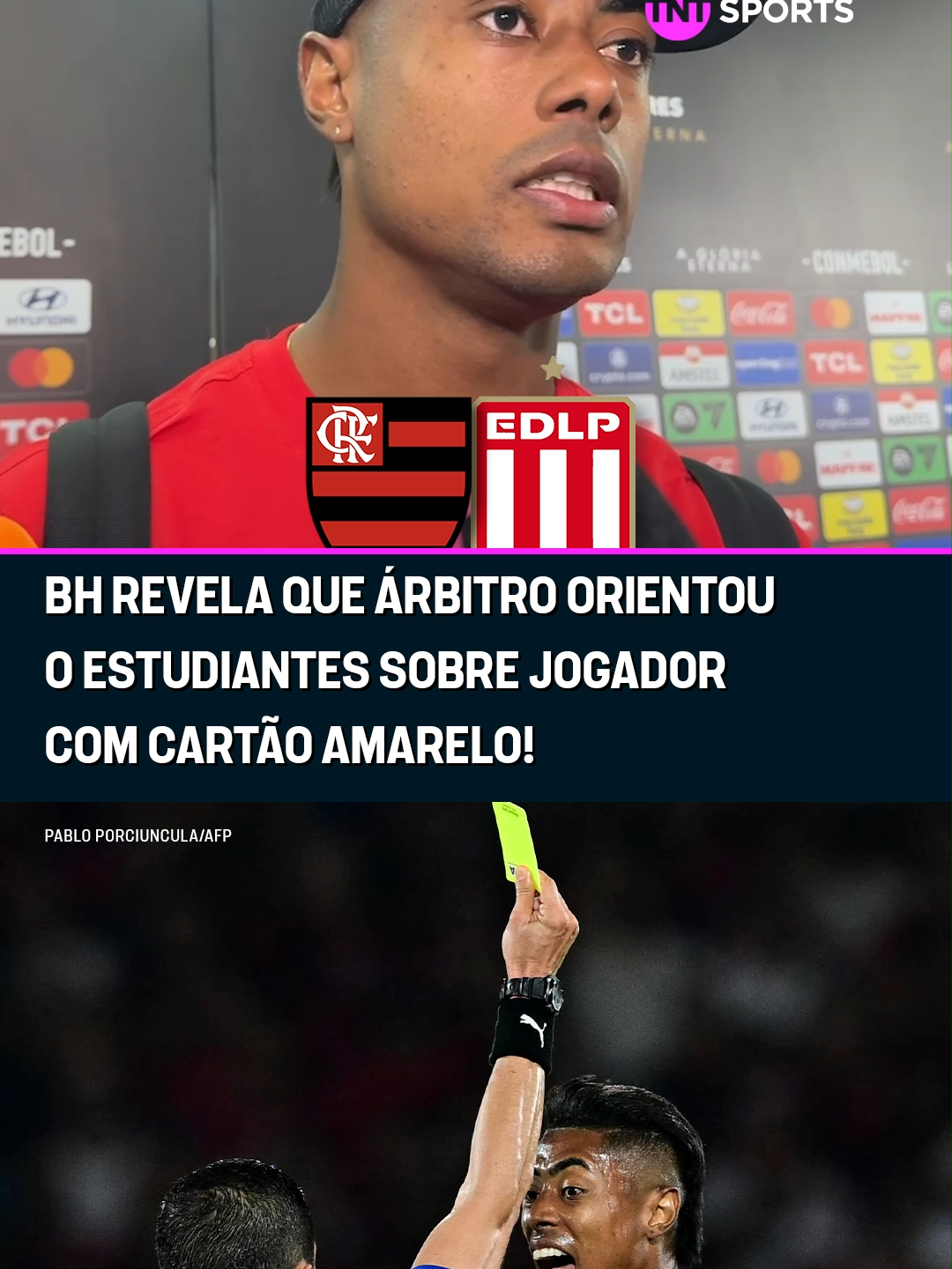 O 4° ÁRBITRO AVISOU AO ESTUDIANTES QUE O LATERAL-DIREITO PODERIA SER EXPULSO!! 👀😱 Bruno Henrique explicou o motivo da reclamação dos jogadores com os árbitros durante a partida!! #Libertadores2025 #FutebolBrasileiro #Libertadores2025 #tiktokesportes #foryou #fyp #flameng #Pedro #filipeluis #brunohenrique #polemica