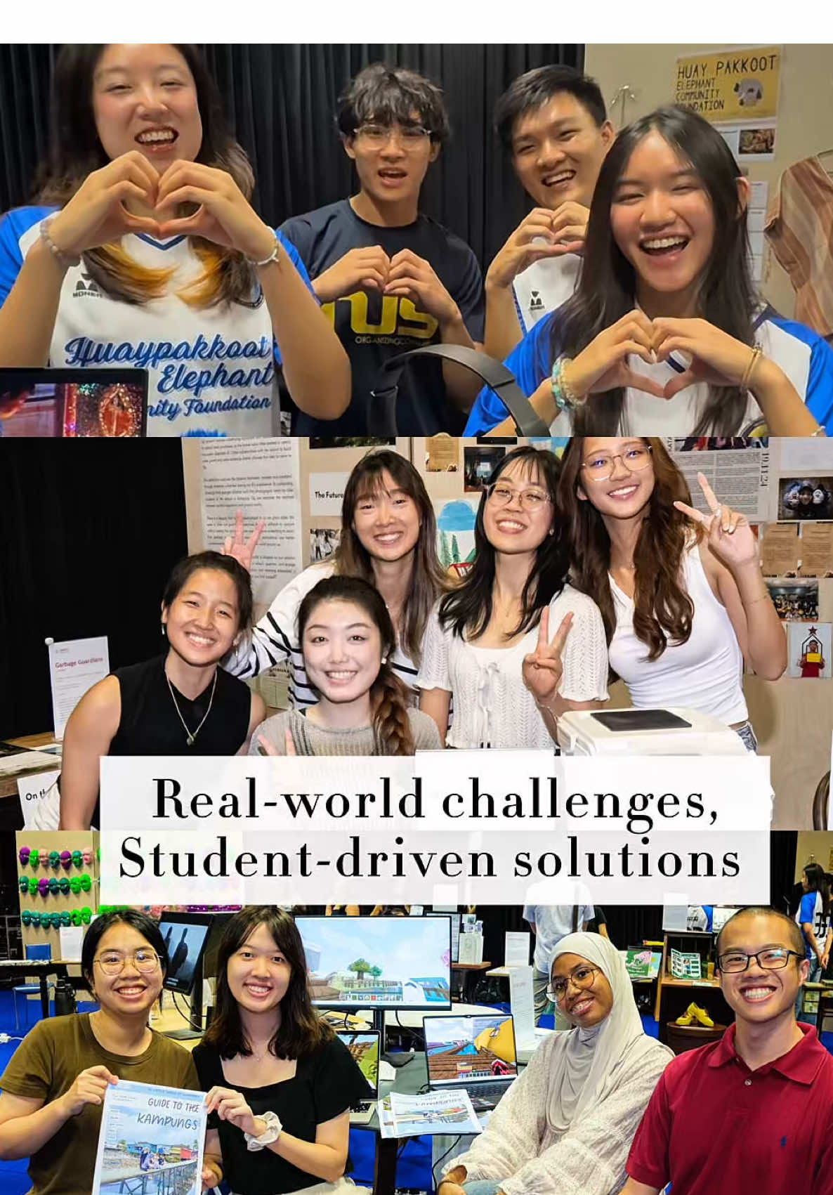 🌏💡 The inaugural NUS College Impact Festival marked the culmination of a two-year journey for more than 350 students from the College’s pioneer cohort.  Through the College’s signature Impact Experience (IEx) programme, students worked in interdisciplinary teams with community and regional partners to tackle complex real-world challenges across Singapore and Southeast Asia. The festival showcased how these students have learnt to collaborate across disciplines, cultures, and communities, putting people and partnerships at the heart of problem-solving. 🎥 In this video, hear from four of over 50 projects presented. These include tackling food waste in Singapore’s hospitality industry while supporting community gardens, engaging with the homeless community in Singapore, enhancing support for both people and elephants in Huay Pakkoot village, and building a Minecraft digital archive alongside waste management efforts in a village in Sabah. #NUSImpact #NUSGlobal #ShapeTheFuture