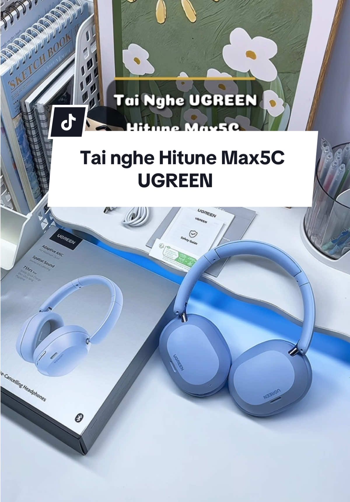 Tai nghe không dây chống ồn chủ động Hitune Max5C UGReen #tainghe #tainghebluetooth #ugreen #tainghekhongday #noptruong9em 