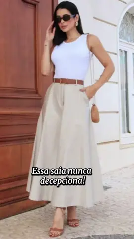📲 O link tá logo ali em cima 👆— é só clicar! 😉 #SaiaAlfaiataria  #EstiloChic  #saiaslongas  #ModaFeminina  #saias 