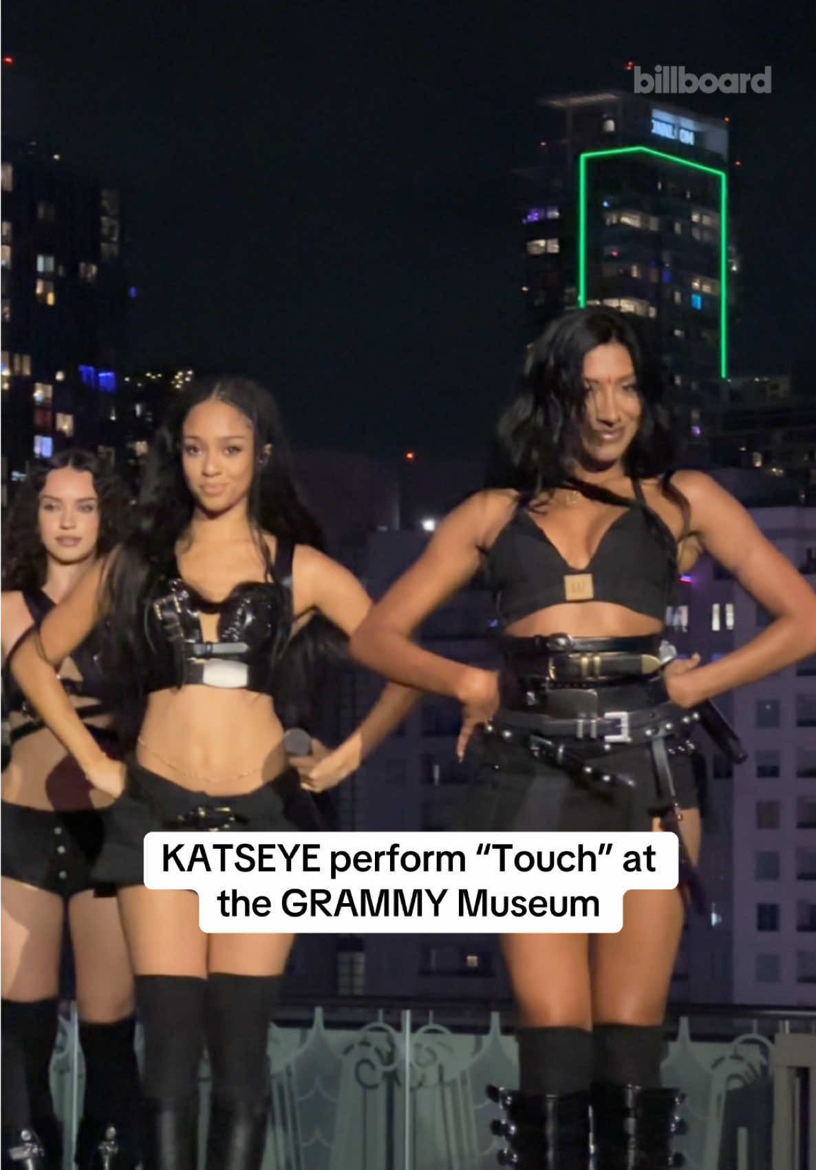 Return of the queen 👏 @KATSEYE perform “Touch” at the GRAMMY Museum in LA