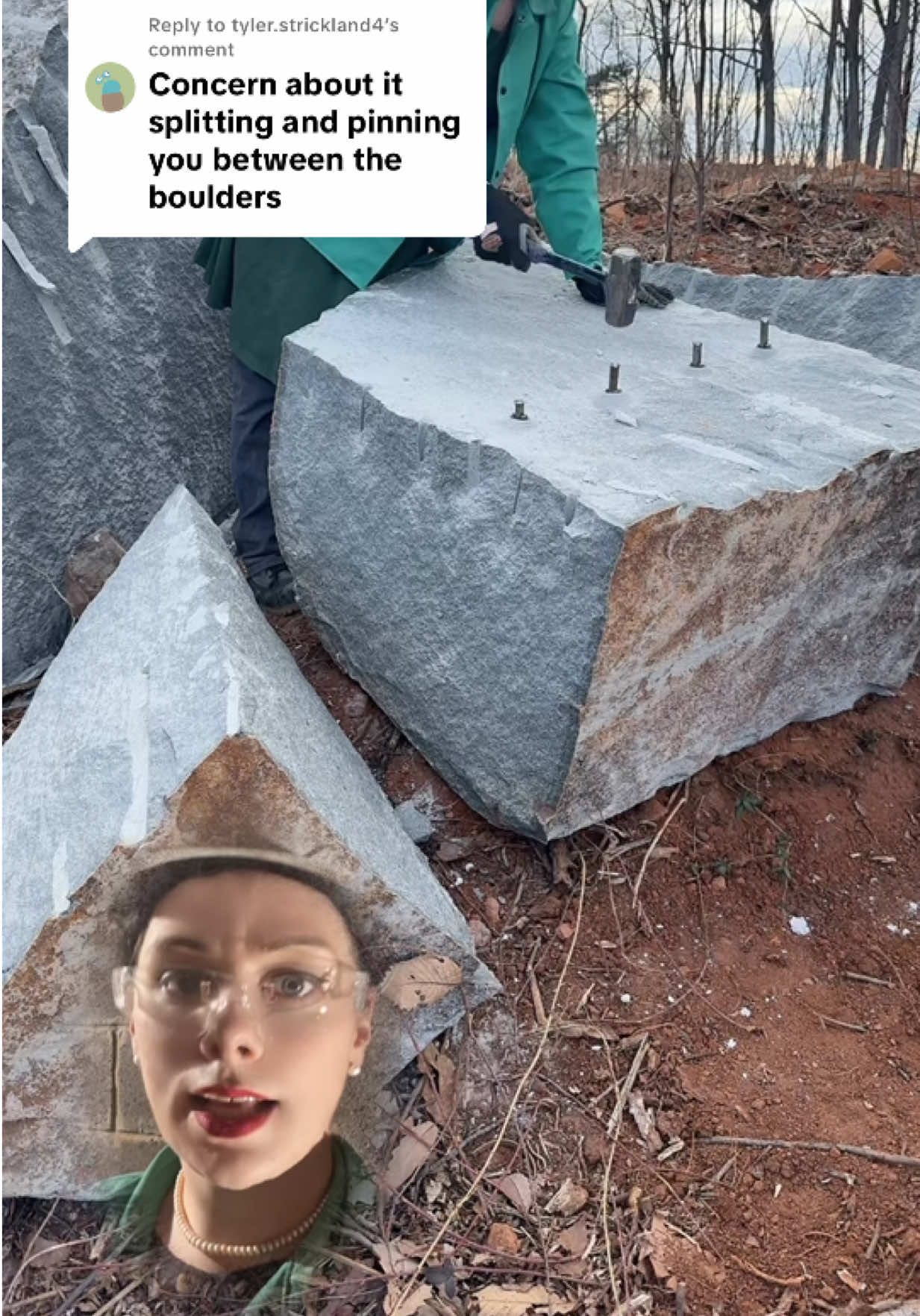 Replying to @tyler.strickland4 it couldn’t happen to me. #engineering #Minecraft #quarry #castlebuilding #stonesplitting 