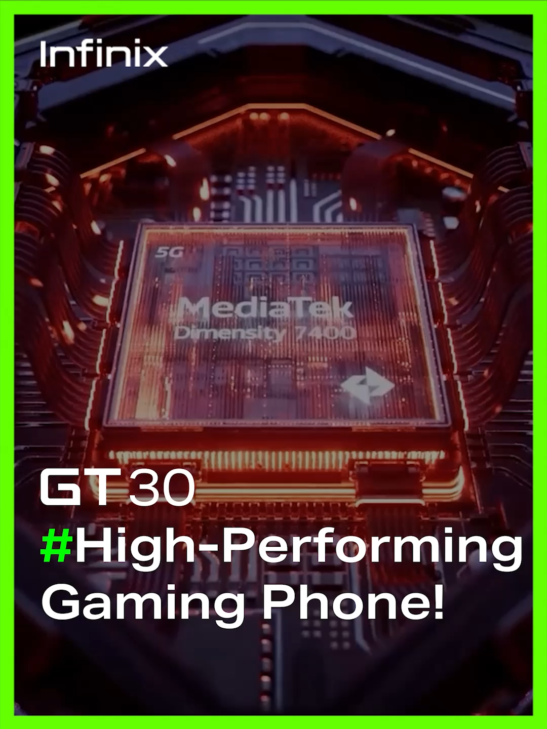 Speed isn’t a feature, it’s a necessity. ⚡ Powered by MediaTek Dimensity 7400 5G, the GT30 is built for seamless gaming. 🎮 Ready to play with a new high-performing gaming phone? #OutplayTheRest #MPLOfficialSmartphonePartner #InfinixGT30
