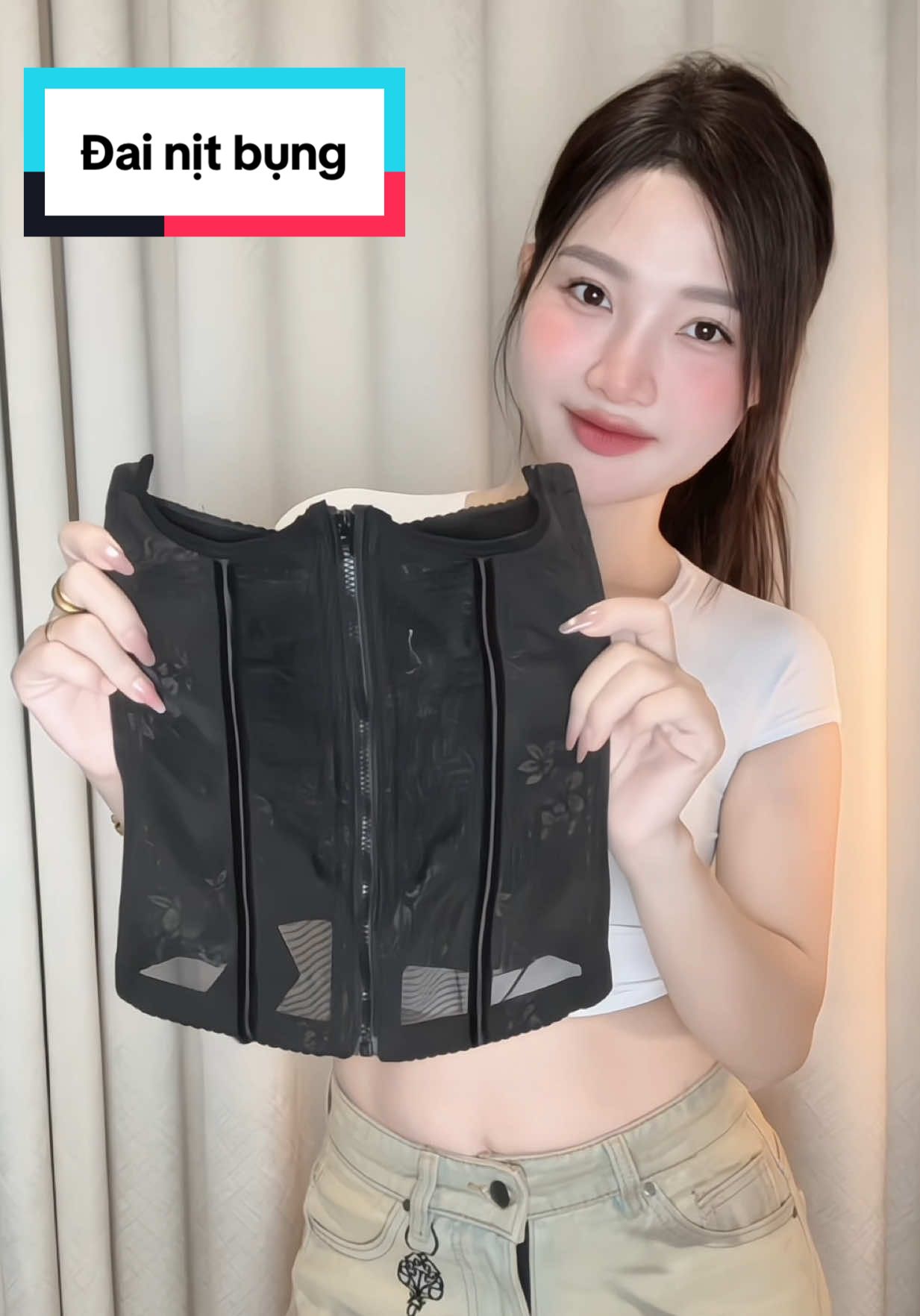 Đai Nịt Bụng Kéo Khoá Co Dãn 4chiều #latex #mebim