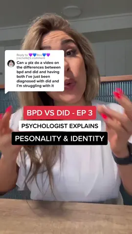 What’s the difference between borderline personality disorder and dissociative identity disorder.  Disclaimer: all videos are educational and not a substitute for medical or professional advice.  #did #bpd #borderlinepersonalitydisorder #dissociativeidentitydisorder #clinicalpsychologist  