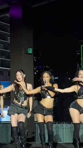 girl group #katseye performs “touch” at their grammy museum event. 