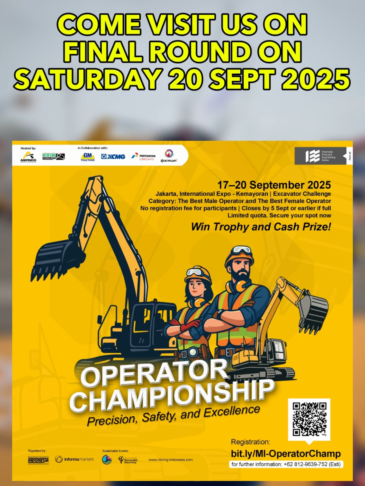 🏆 The Operator Championship is heating up! Jangan lewatkan GRAND FINAL pada: 📅 20 September 2025 Jangan lupa datang dan saksikan keseruan finalnya!