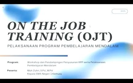 Contoh Laporan OJT Pelatihan Pembelajaran Mendalam bagi Kepala Sekolah #pembelajaranmendalam🚀  #ojtpembelajaranmendalam 
