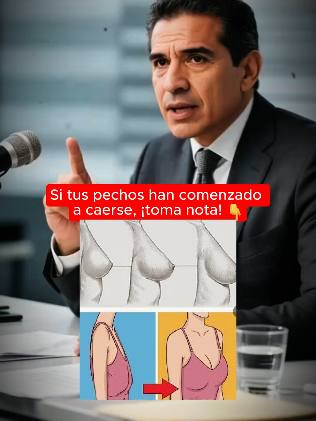 Si tus pechos están caídos, ¡presta atención!#women #menopause #womenshealth #healthy #energy