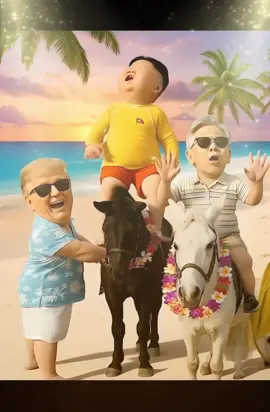 The daily lives of Trump, Kim Jong-un, and Lee Jae-myung😃#trump #이재민 #김정은 #funny 