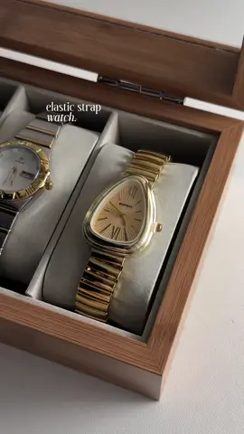 very easy lang suotin ang watch na to! Very classy pa 💫 #elasticwatch #watch #watchforwomen #goldwatch 