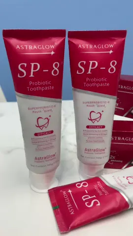 I finally found this, sp-8 probiotic toothpaste has the maximum whitening effect without damaging tooth enamel, making your smile whiter! #toothpaste #teeth #teethwhitening #paste #badbreath    