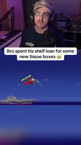 Bro spent his shelf loan for some new tissue boxes  #fyp #streaming #streamer 