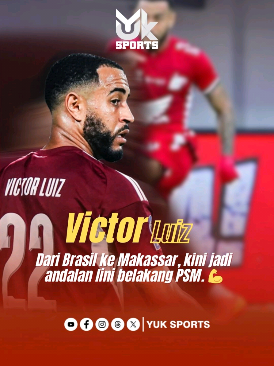 Victor Luiz, bek kiri asal Brasil resmi jadi andalan PSM Makassar. ⚽ Bukan sekadar pemain asing, tapi petarung sejati yang selalu main penuh semangat di Liga 1. Tekel keras, umpan akurat, dan jiwa juang bikin fans jatuh cinta. 🦅 #VictorLuiz #PSMMakassar #Liga1Indonesia #SepakBolaIndonesia #FootballNews