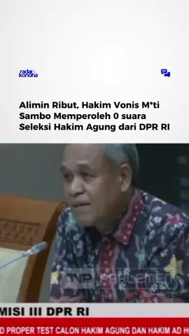 Hakim Alimin Ribut Sujono, yang sempat menjadi sorotan publik karena pernah menjatuhkan hukuman m*ti kepada Ferdy Sambo, tidak berhasil melaju dalam seleksi calon hakim agung dan hakim ad hoc HAM 2025. Dalam rapat pleno Komisi III DPR RI pada Selasa (16/9/2025), ia tidak memperoleh dukungan suara sama sekali dari anggota dewan. Dari 16 kandidat yang mengikuti uji kelayakan, hanya 10 nama yang disetujui untuk lolos. Sementara enam calon lainnya, termasuk Alimin, dinyatakan gugur bersama Annas Mustaqim, Julius Panjaitan, Triyono Martanto, Agus Budianto, dan Bonifasius Nadya Arybowo. Keputusan ini menutup peluang Alimin untuk menduduki kursi hakim agung di MA. sumber: kompas.com #radarkonoha #alimin #ferdysambo #dprri #hakimagung 
