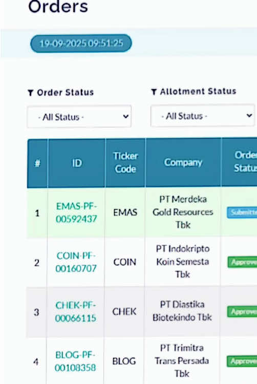 Sekarang sudah 593rb, sudah mengalahkan antrian CDIA kemarin. Tapi bakalan kering penjatahan gak ya?😭📈 #andryhakim #stockwise #investasisaham #ipo #emas 