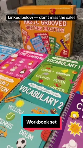 Get your preschooler kindergarten ready 📚 These 8-piece grooved workbooks make learning letters, numbers & math FUN and stress-free. Screen-free, reusable, and perfect for ages 3–6. Linked below ⬇️ #KindergartenReady #PreschoolMom #LearningFun #EducationalToys