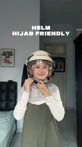 cocok bgt buat yang hijaban dan punya cepol, gabikin pusing👍🏻 #helmet #helmhijab #hijabfriendly #cargloss #fyp 