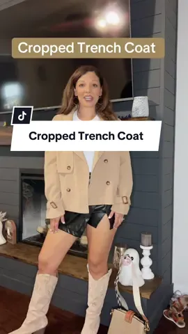 A cropped trench coat is definitely what I needed in my closet. #coats #jackets #clothing #clothes #sweaterweather 