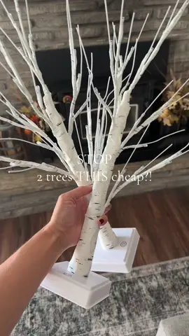 Gorgeous twinkle light trees on a budget! #homedecor #ledbirchtree #christmasdecorating #tiktokshoprestock 