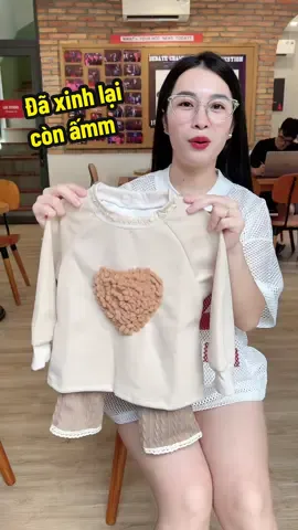Bộ nỉ quần loe len mềm mại ấm áp cho các bé gái 6-25kg #hanghipstore 