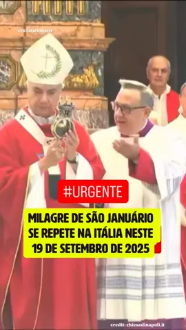 Hoje é dia de São Januário e o milagre sangue liquefeito se repetiu. 