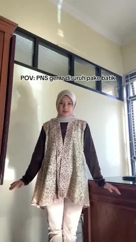 gen z dengan kesadaran penuh : yg penting ada unsur “batik”nya ☺️#pnsmahkamahagung #genzlife #batikgenz #pns #MahkamahAgung 