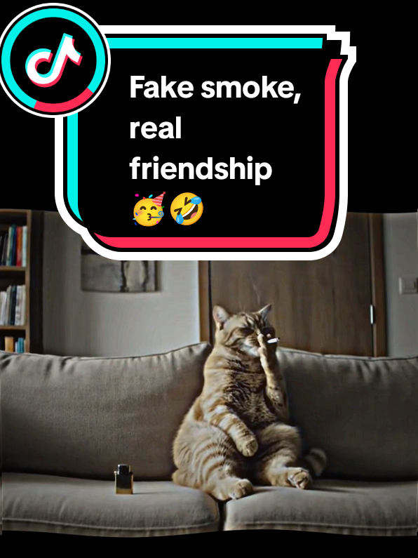 Sharing is caring… even with fake smokes 😂🐒🚭 @comedy5887 #viral #fyf #fyp #cat #cats 