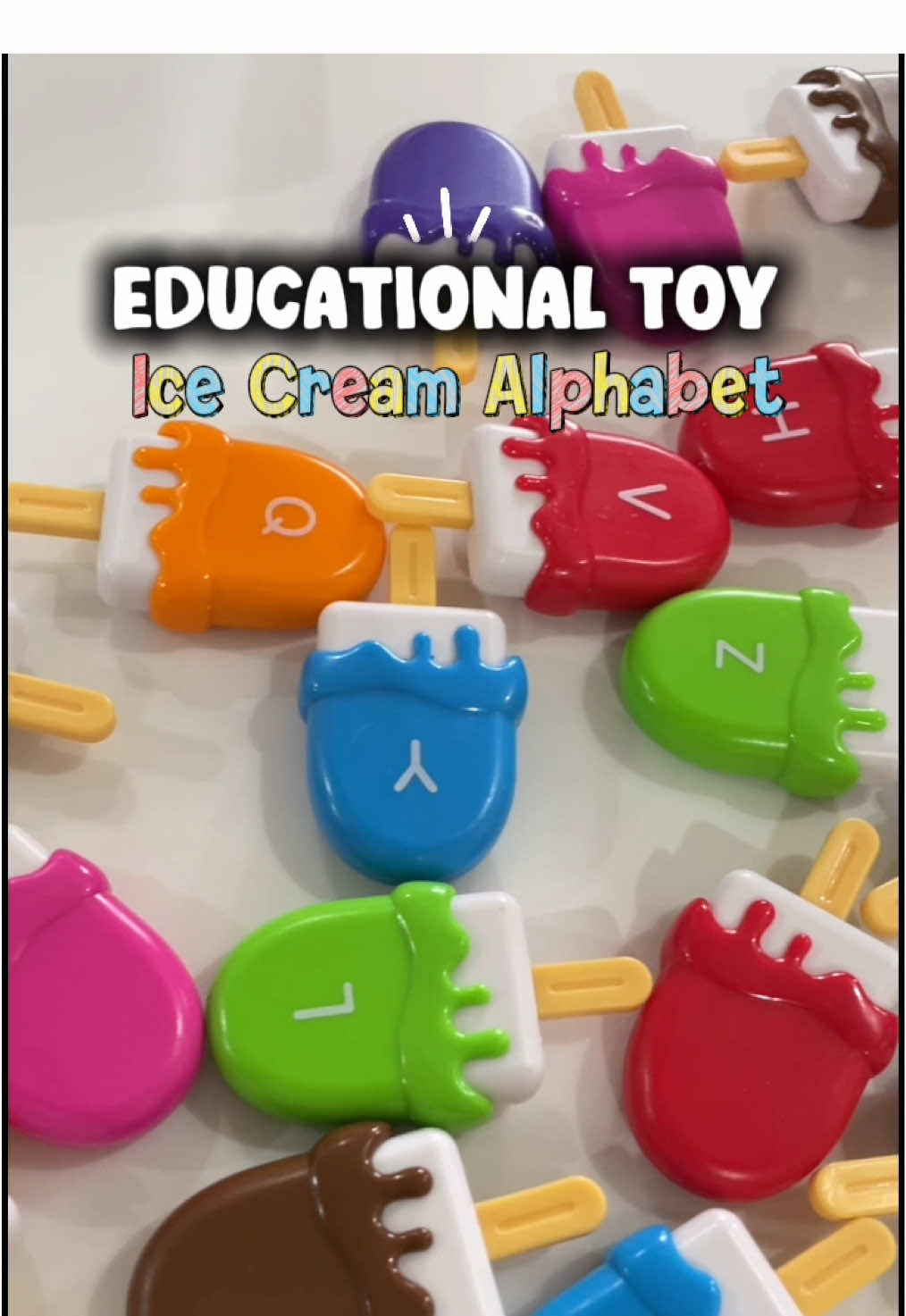 Educational Toy Ice cream Alphabet #educationaltoy #learningtoys #montessoritoys 