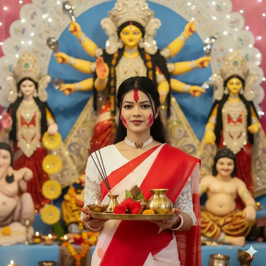 আর কিছু দিনের অপেক্ষা 🥹🥹 জয় মা দুর্গা 🙏🩷🩷The picture will be of a girl. He will be wearing a red and white sari He will hold a pujor thala. The face should match 100% with the picture. In the background, there will be Maa Durga’s idol. The whole setup should look a bit aesthetic.#viralditiktok💞🥰😘😍yukporty❤❤ #bdtiktokofficial🇧🇩tiktokboangladesh🥰🥰🥰 #fyppppppppppppppppppppppp #fypシ゚viral🖤tiktok☆♡🦋myvideo🤗foryou✨♥️🥰🧿 #100millionviews💔🥺🥺🥺🥺❤️💔🥰🥰🥺😍🤩💔❤️🌹 
