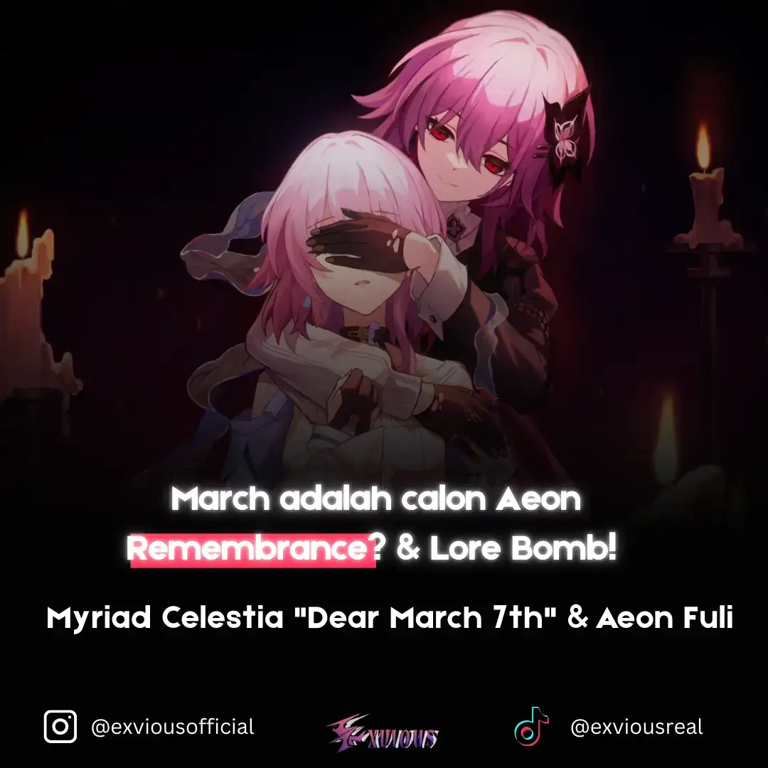 March7th yang kita kenal saat ini merupakan bagian dari fuli yang hancur dengan bagian bagian ini lah. March7th lahir.  Pada Amphoreus dijelaskan bahwa sebenarnya bahwa March tiba lebih dahulu dan mencari trailblazer dan pada hari ke 95 diserang Garden of Reccolection dan menjadi Evernight.  kenapa ya alasannya?!  #march #evernight #HonkaiStarRail #fyp #hsr 